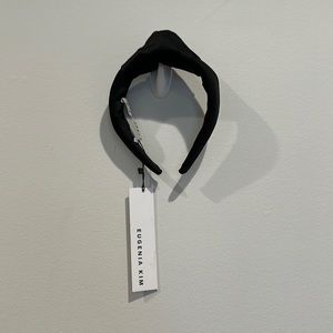 EUGENIA KIM BLACK SATIN TWIST HEADBAND NWT